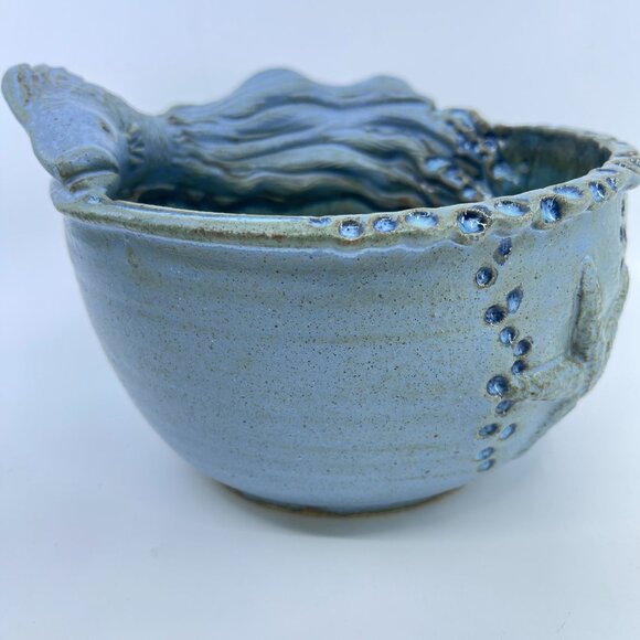 timberlate ceramic arts handcrafted ceramic bowl with fish & starfish design - Picture 8 of 10